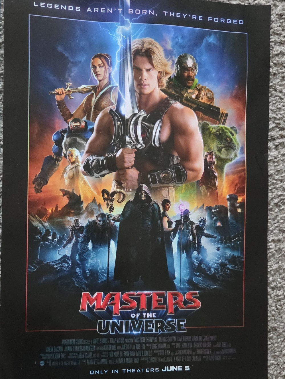 Masters of the Universe Movie Poster - Bold Multicolor Art He-Man 2026 17x11